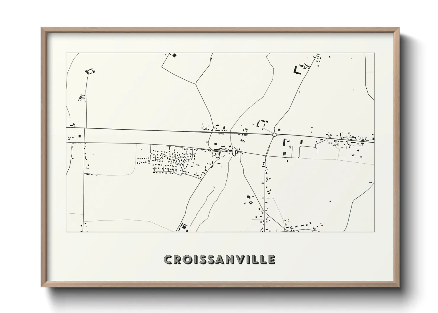 Une affiche de carte sur Croissanville