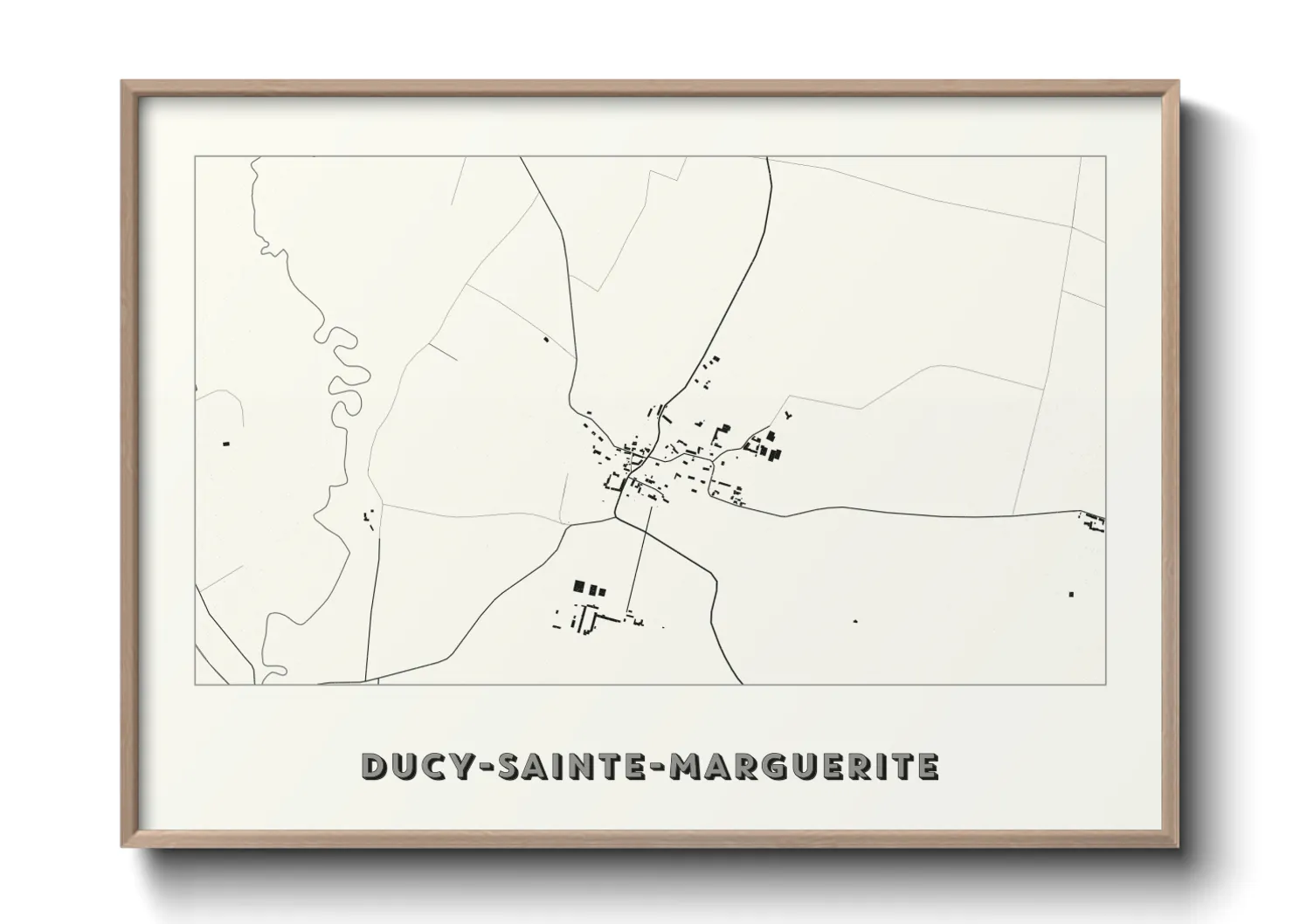 Une affiche de carte sur Ducy-Sainte-Marguerite