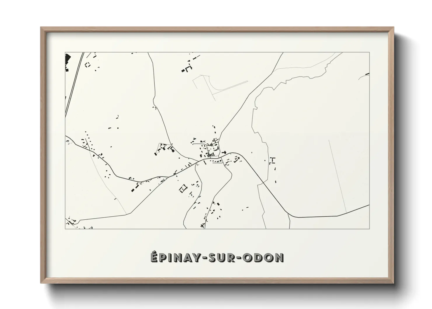 Une affiche de carte sur Épinay-sur-Odon
