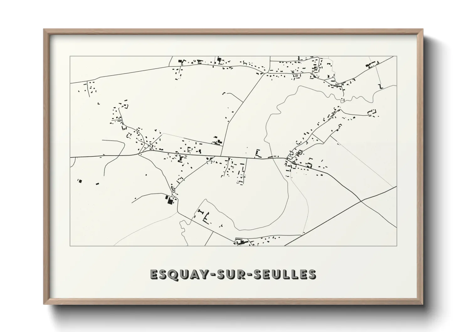 Une affiche de carte sur Esquay-sur-Seulles