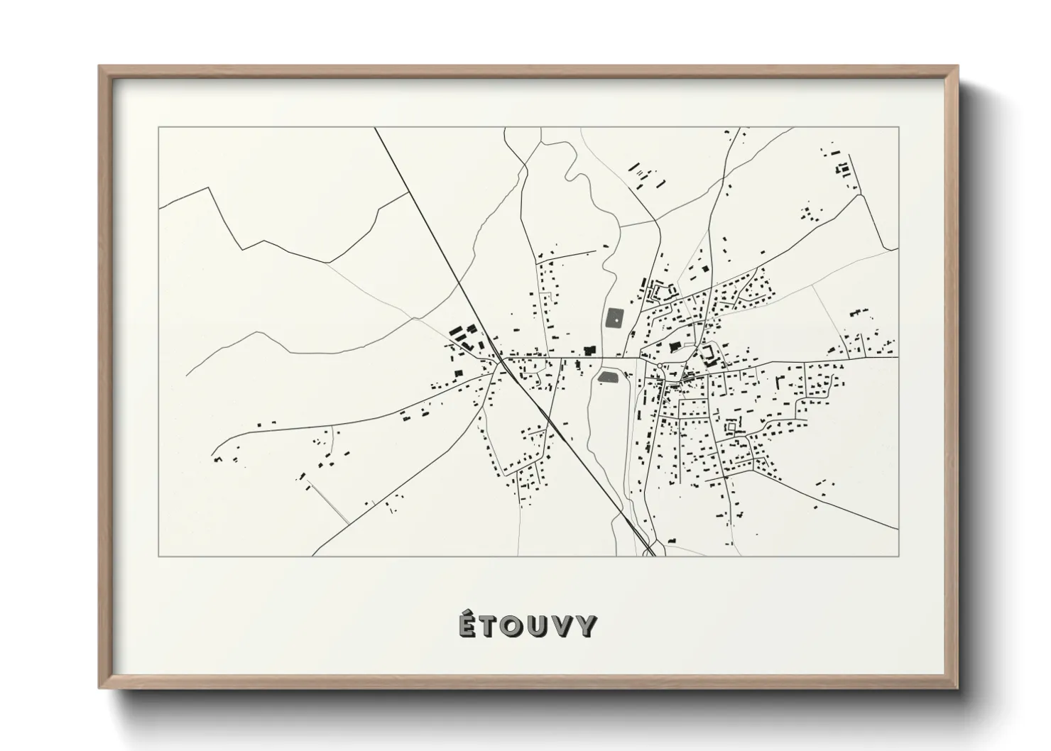 Une affiche de carte sur Étouvy