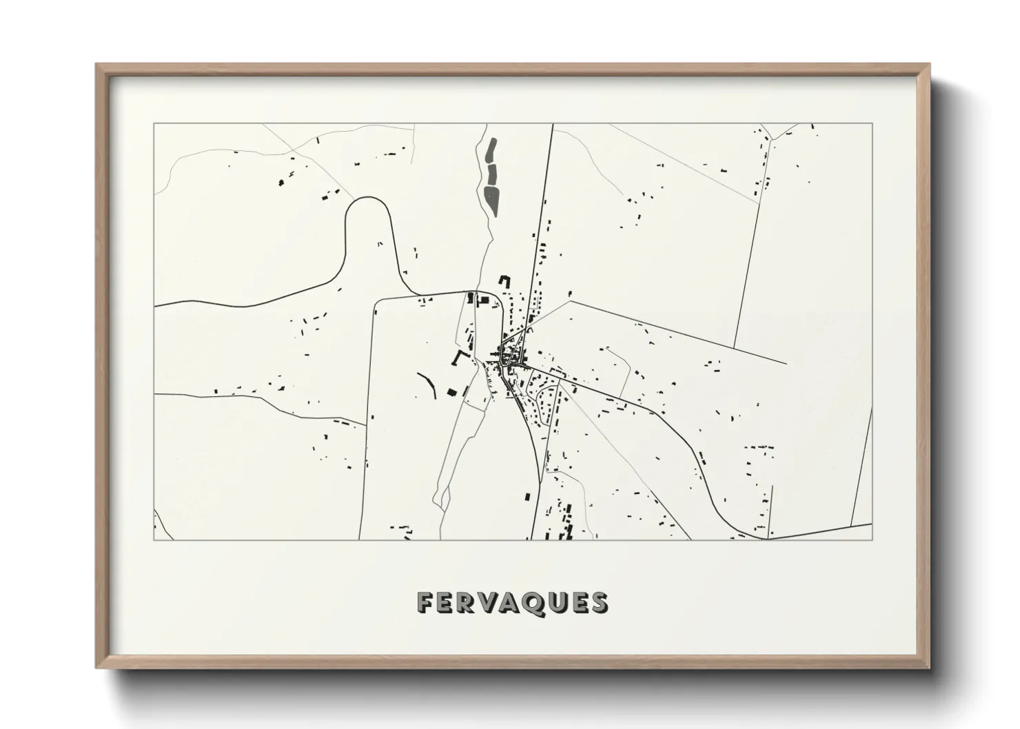 Une affiche de carte sur Fervaques