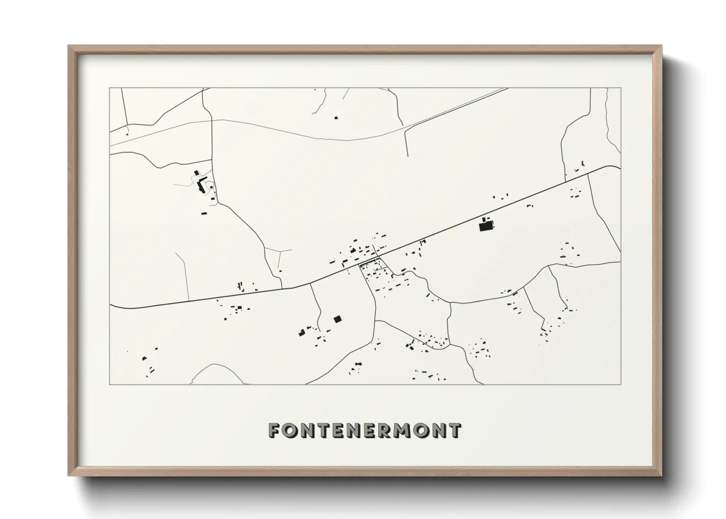 Une affiche de carte sur Fontenermont