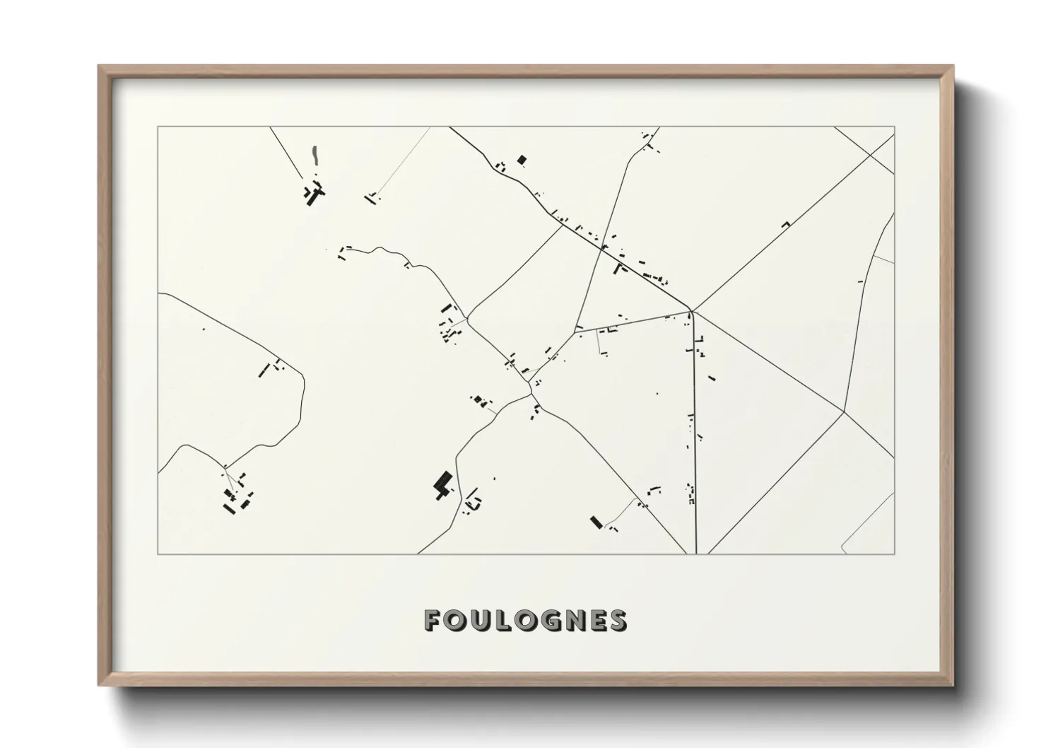 Une affiche de carte sur Foulognes