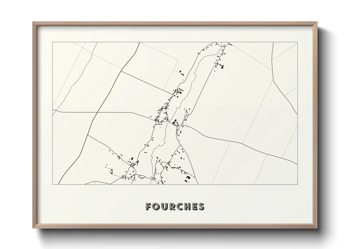 Une affiche de carte sur Fourches