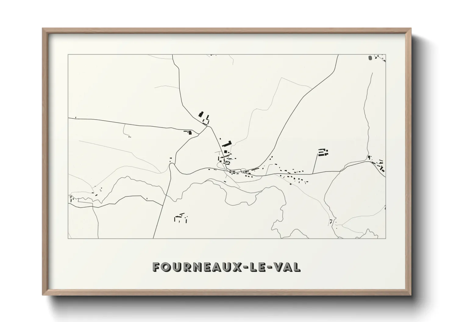Une affiche de carte sur Fourneaux-le-Val