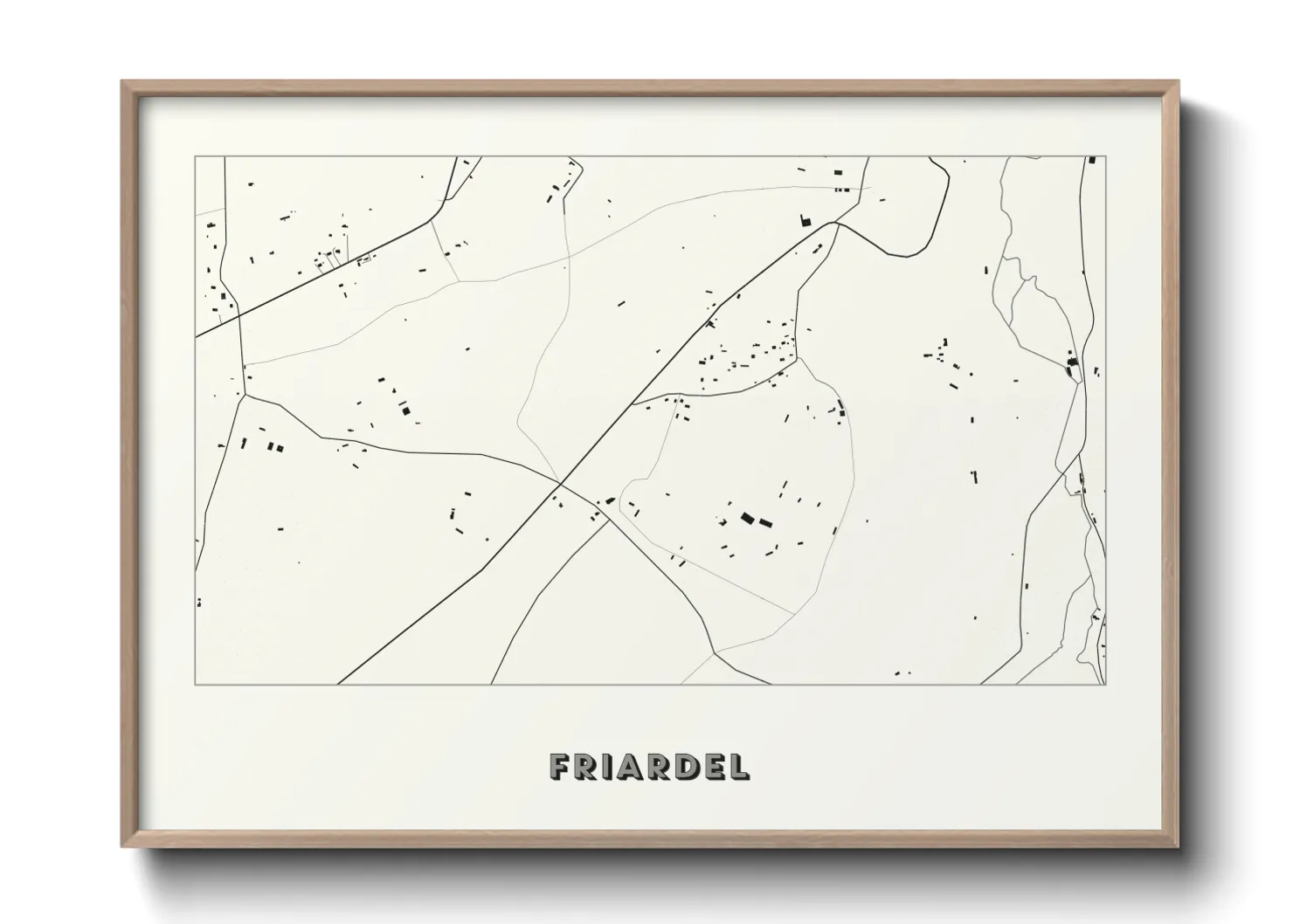 Une affiche de carte sur Friardel