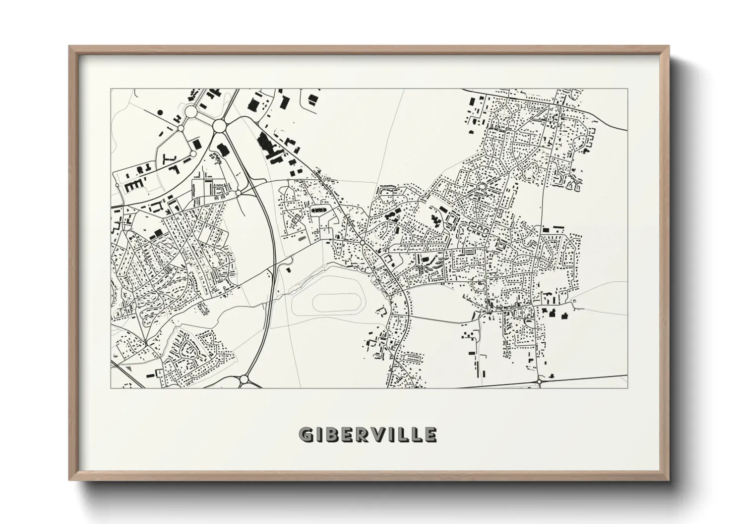 Une affiche de carte sur Giberville