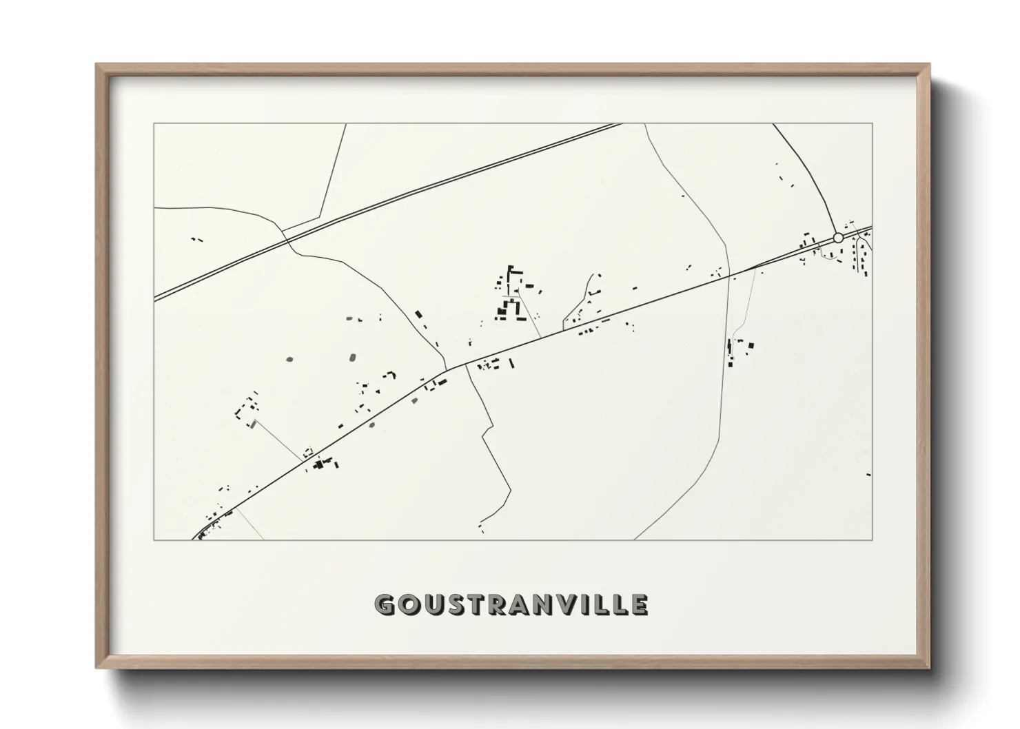 Une affiche de carte sur Goustranville