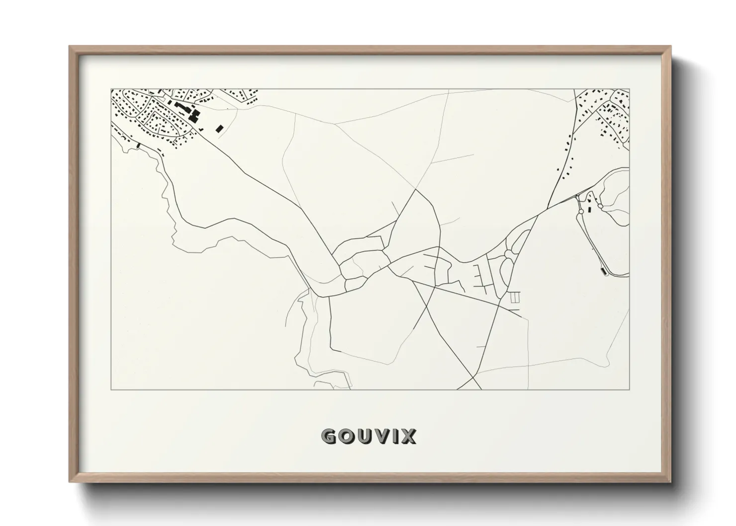 Une affiche de carte sur Gouvix