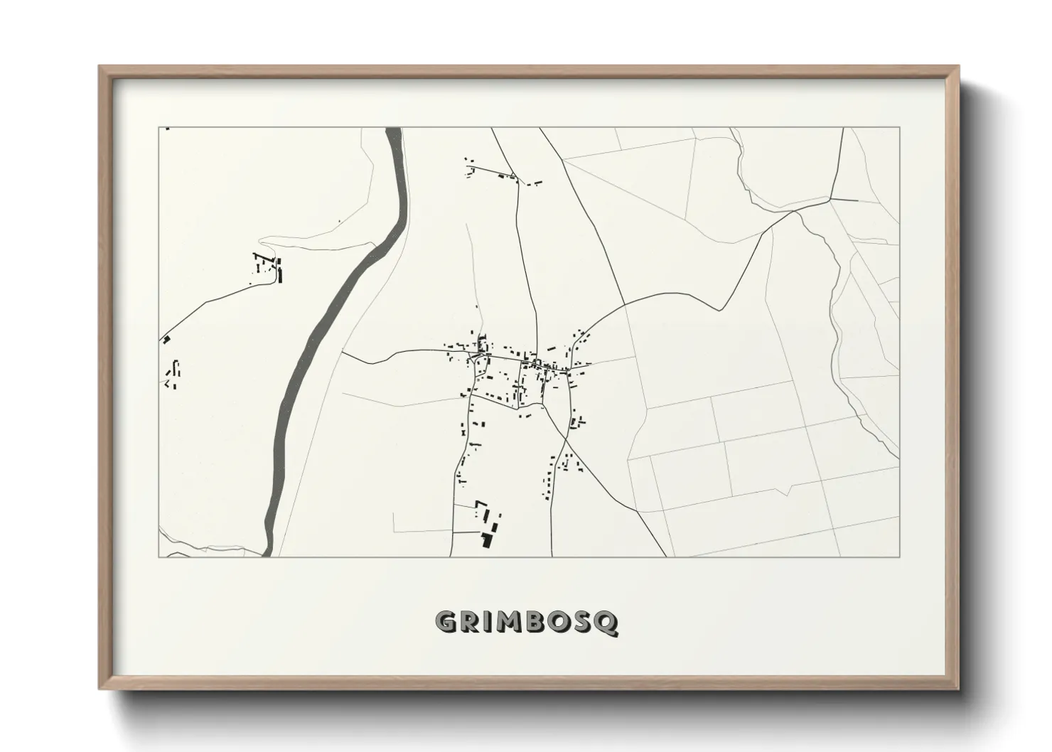 Une affiche de carte sur Grimbosq