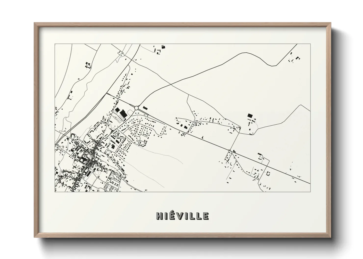 Une affiche de carte sur Hiéville