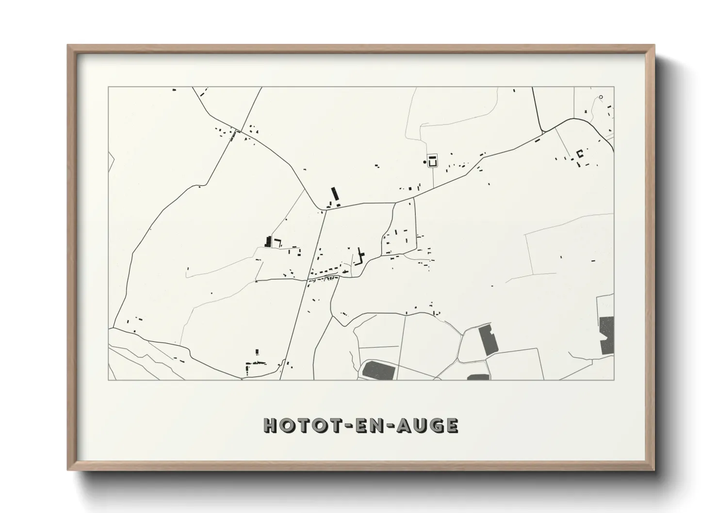 Une affiche de carte sur Hotot-en-Auge