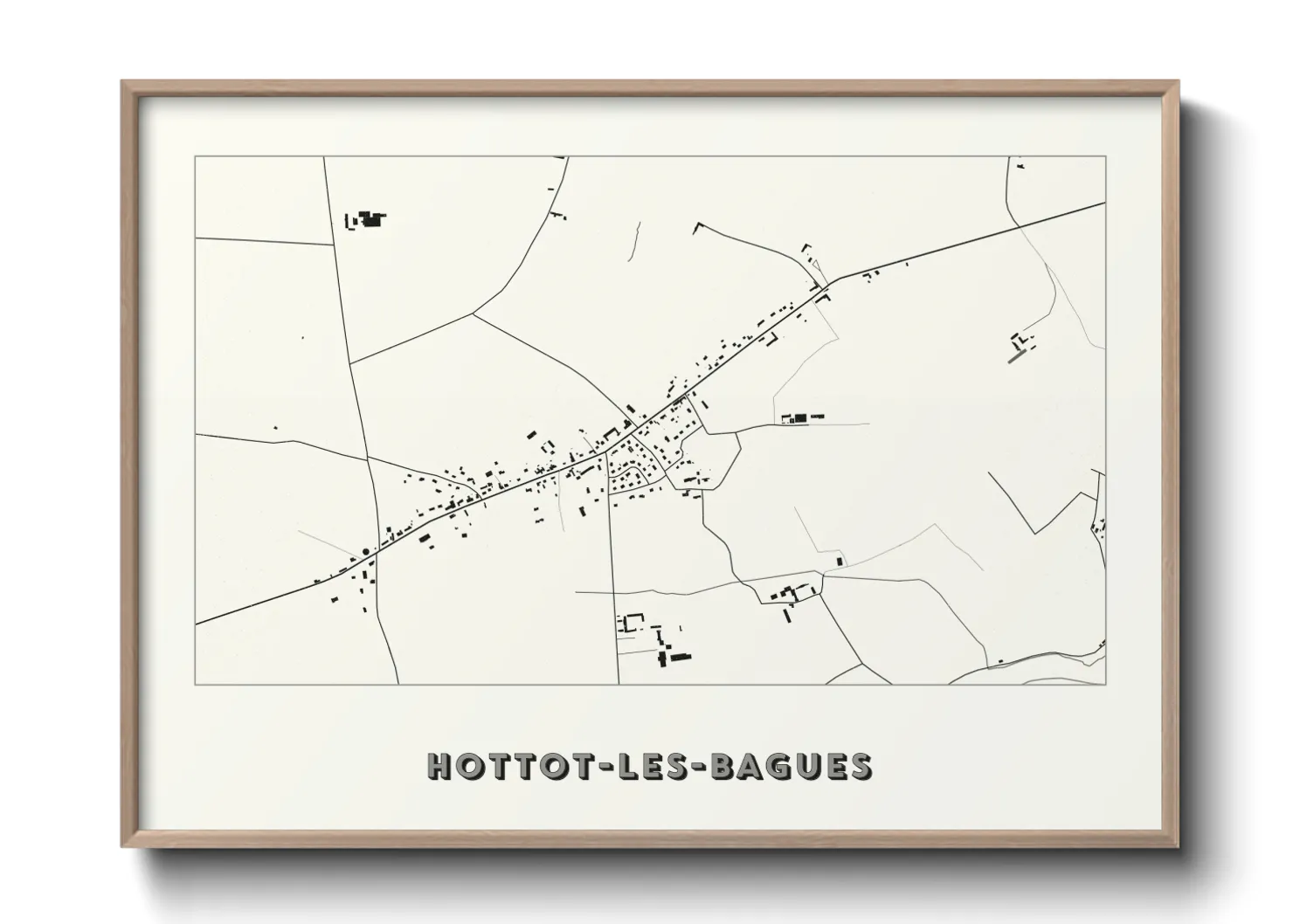 Une affiche de carte sur Hottot-les-Bagues