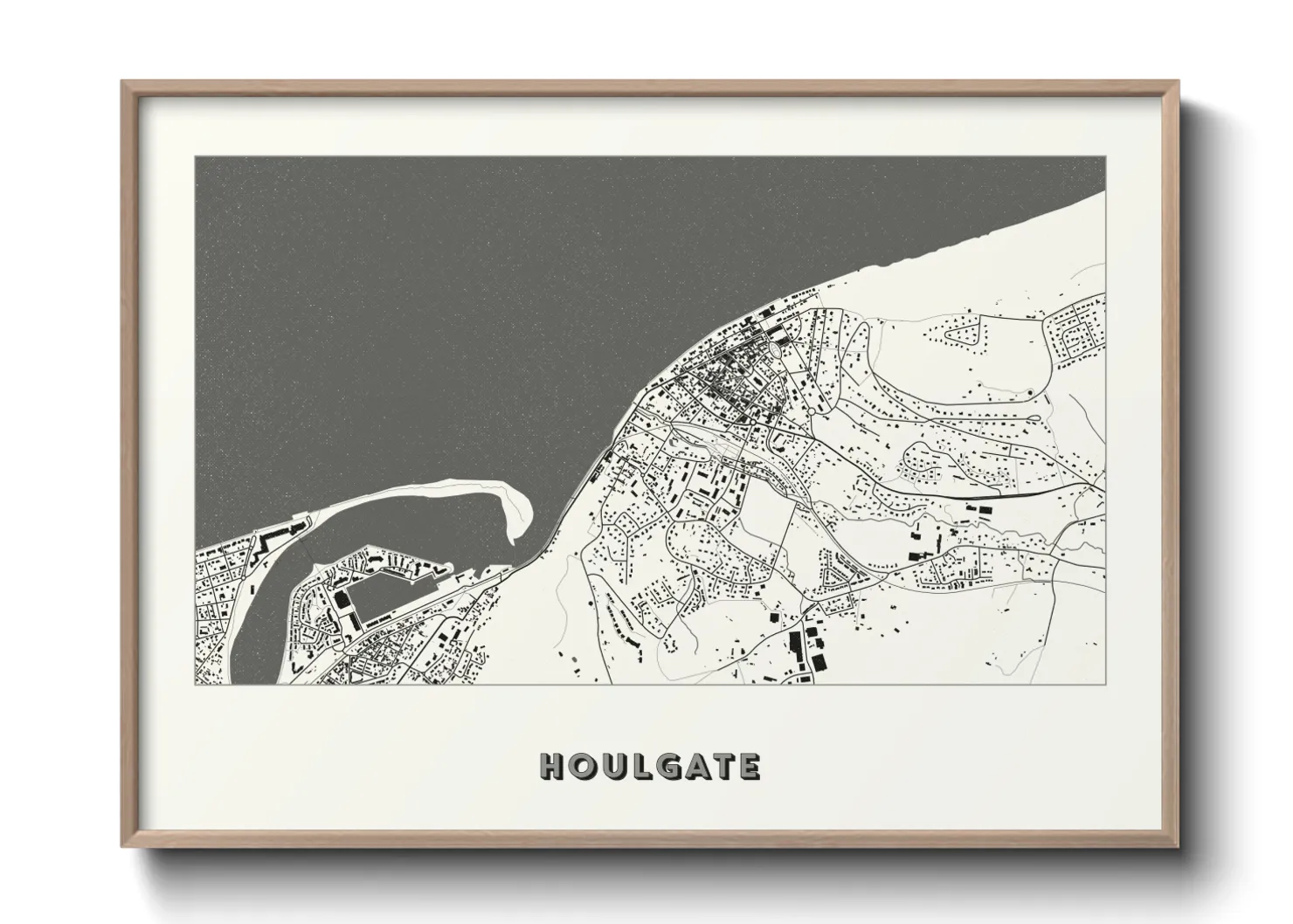 Une affiche de carte sur Houlgate