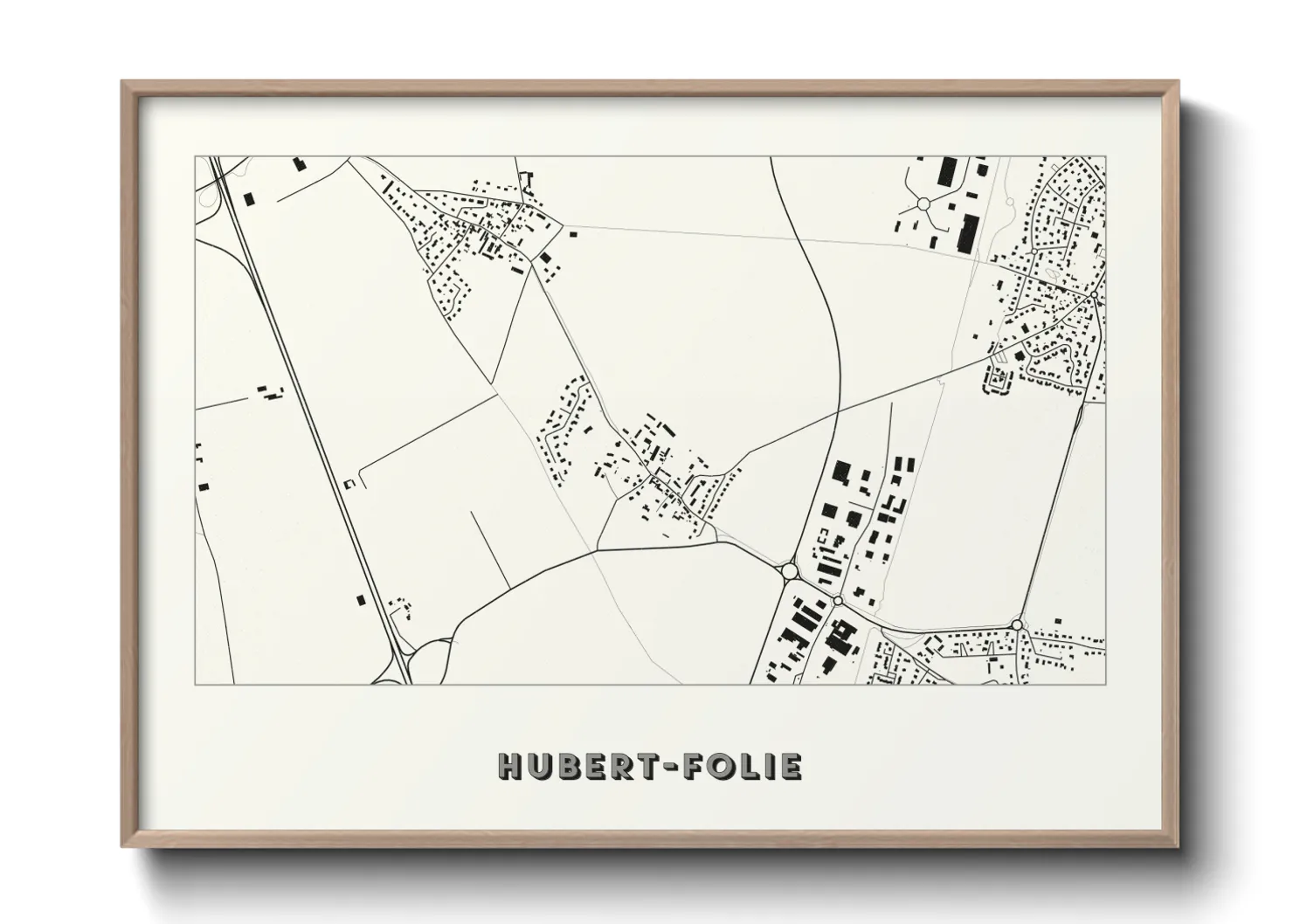 Une affiche de carte sur Hubert-Folie