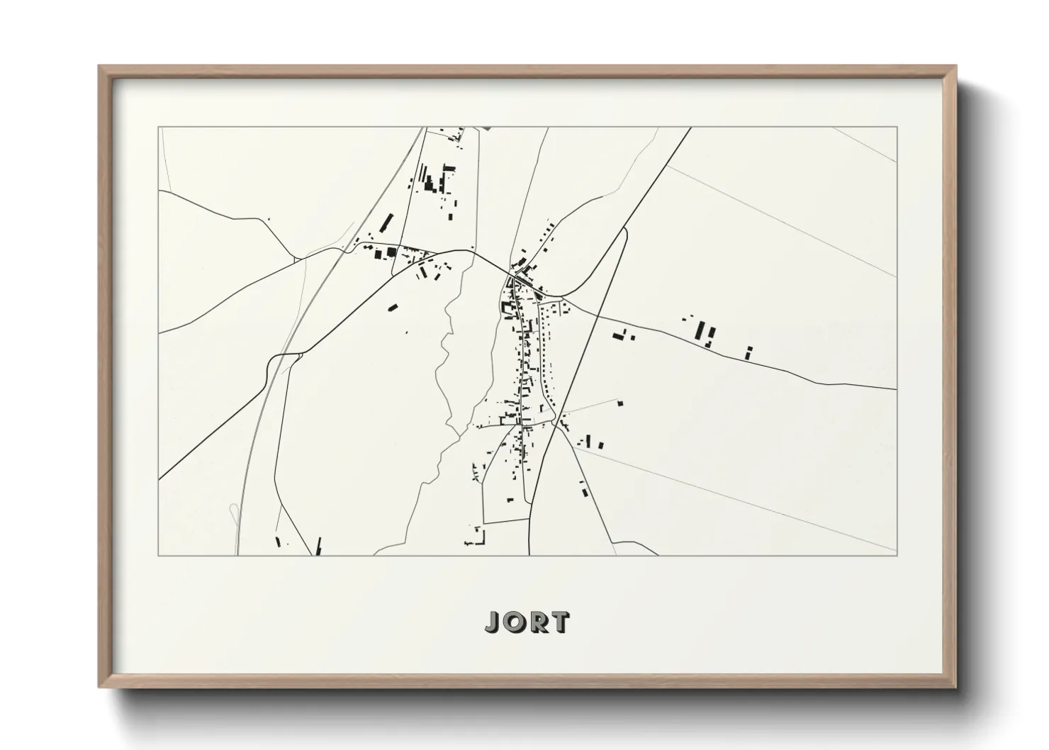 Une affiche de carte sur Jort