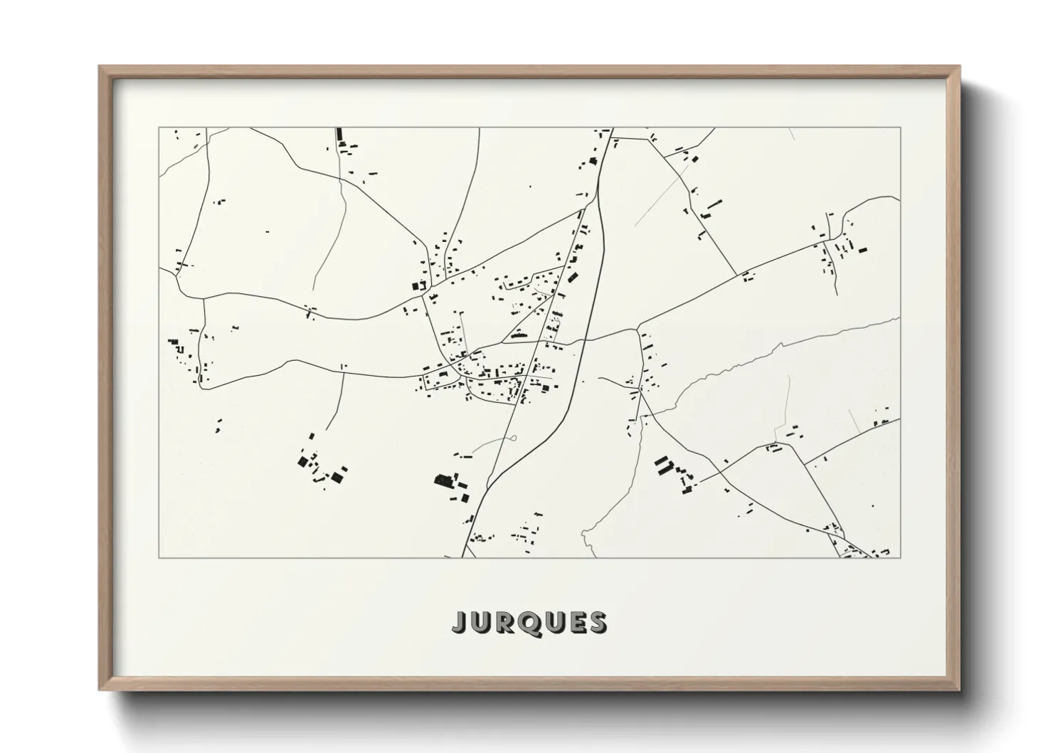 Une affiche de carte sur Jurques