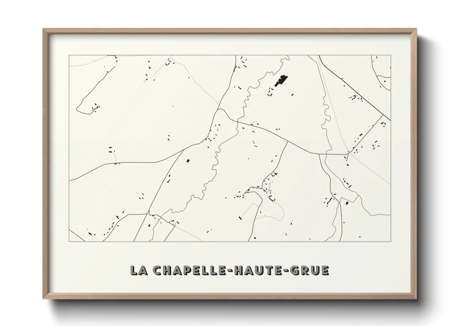 Une affiche de carte sur La Chapelle-Haute-Grue