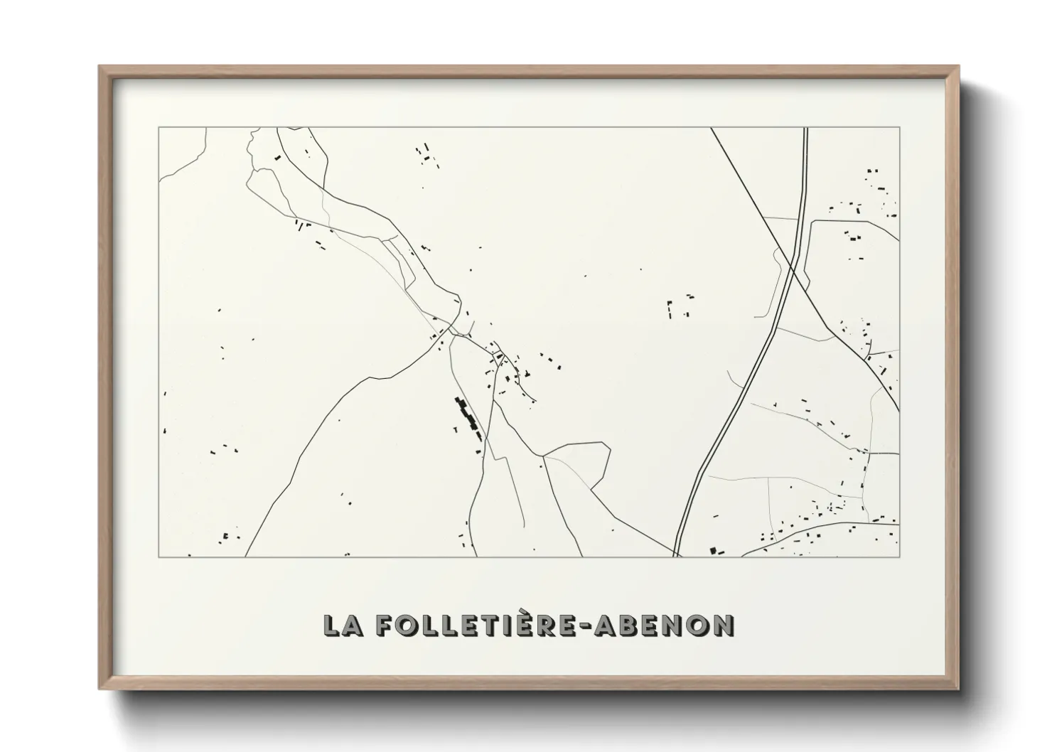 Une affiche de carte sur La Folletière-Abenon