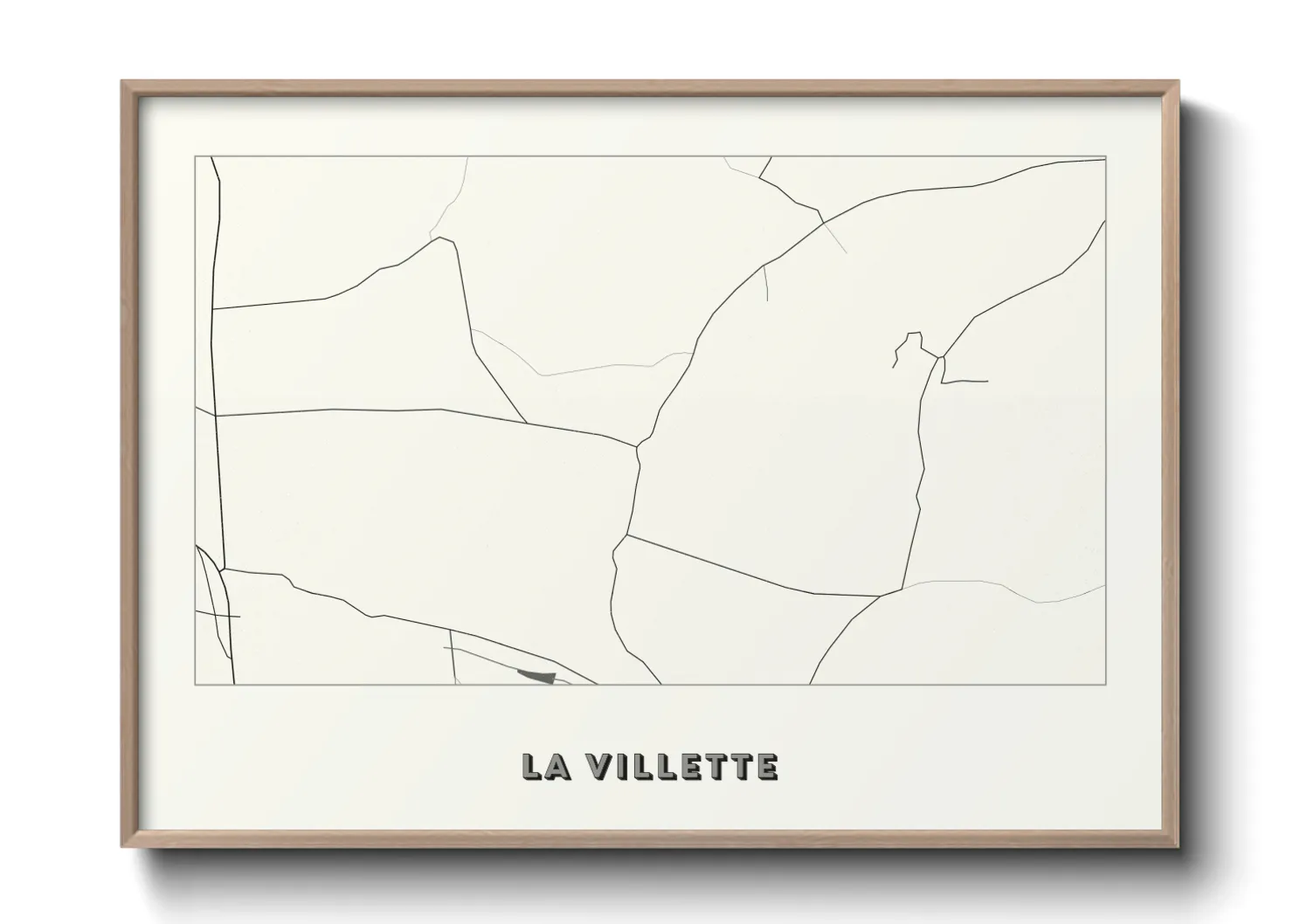 Une affiche de carte sur La Villette