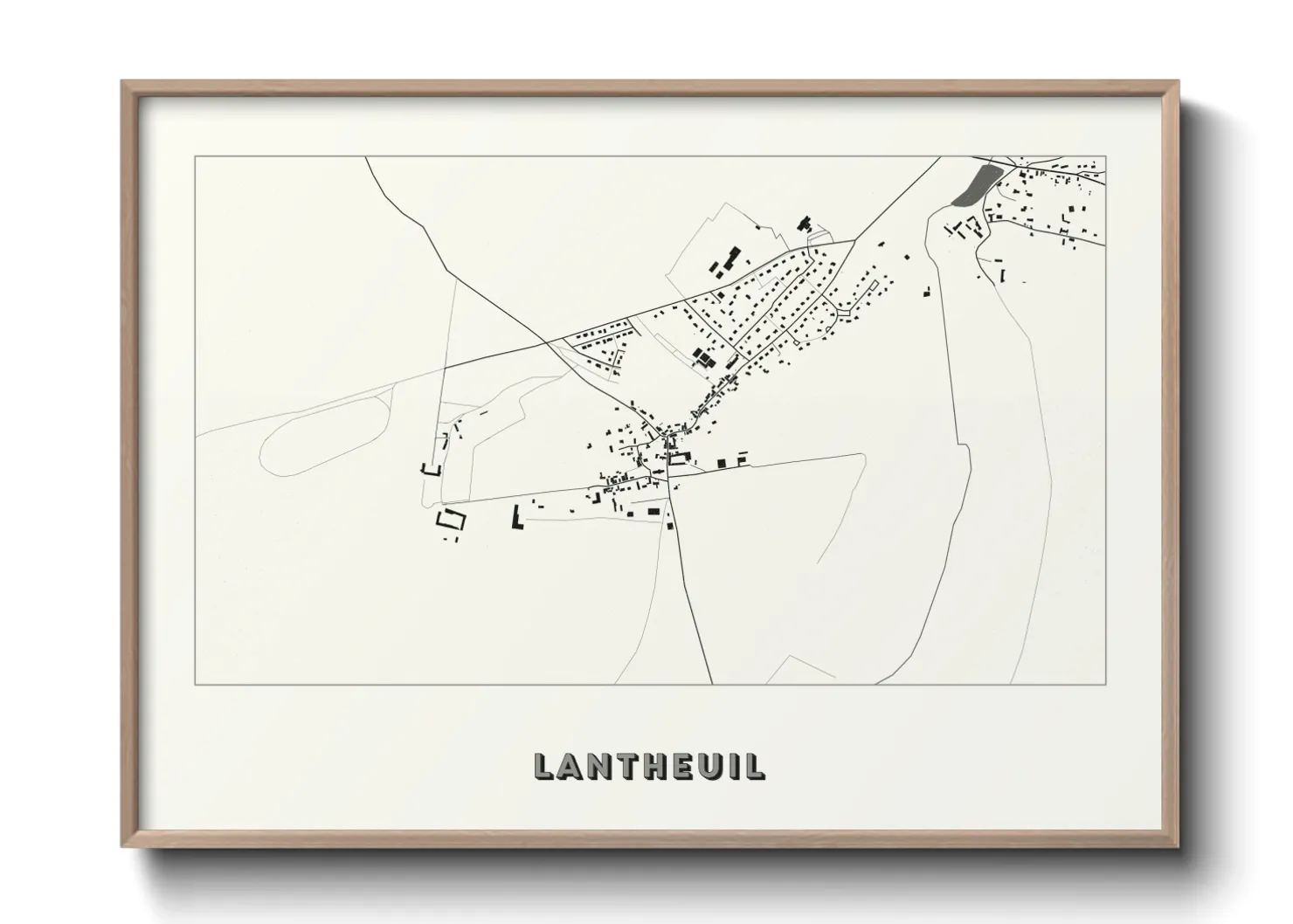 Une affiche de carte sur Lantheuil
