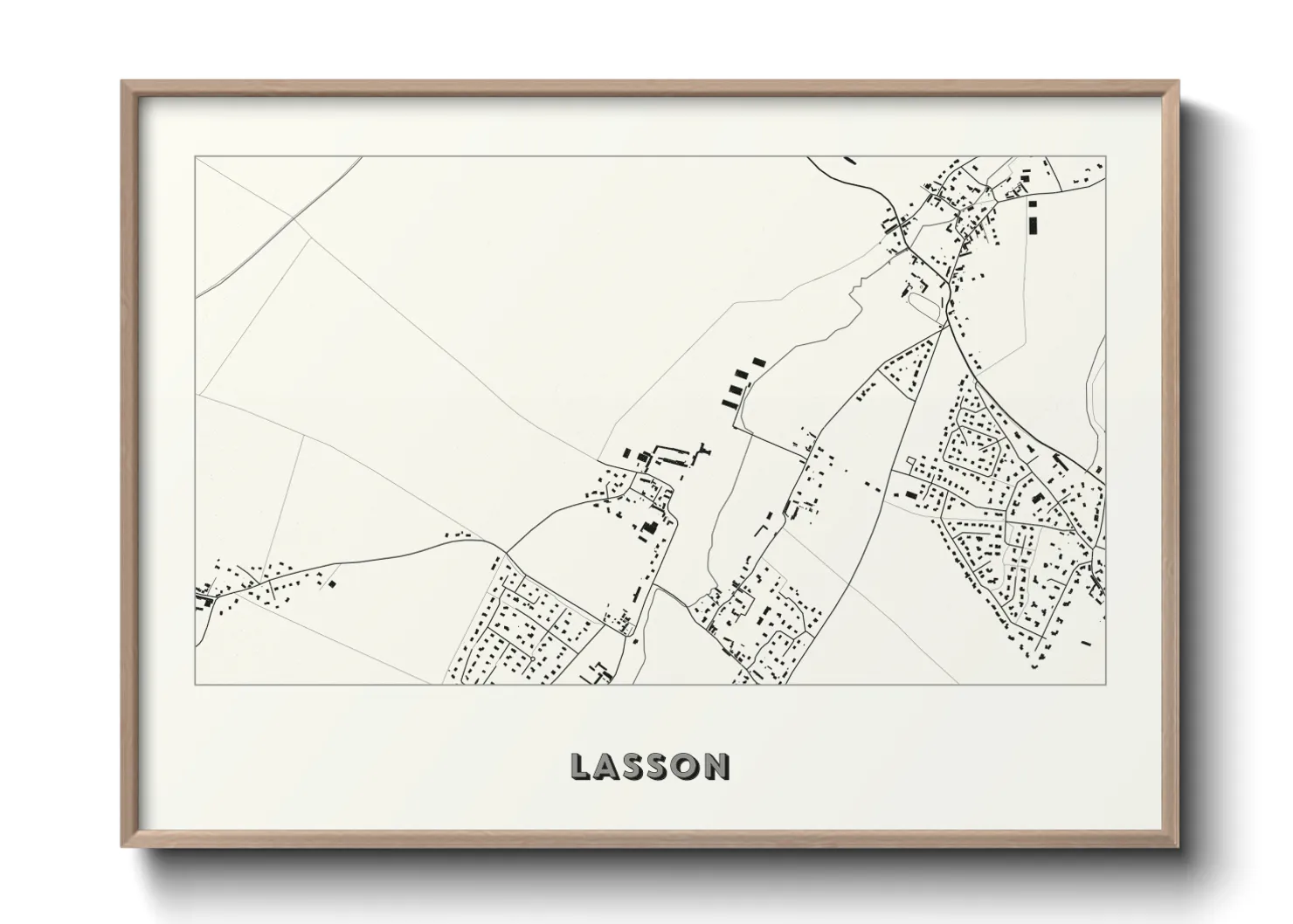 Une affiche de carte sur Lasson