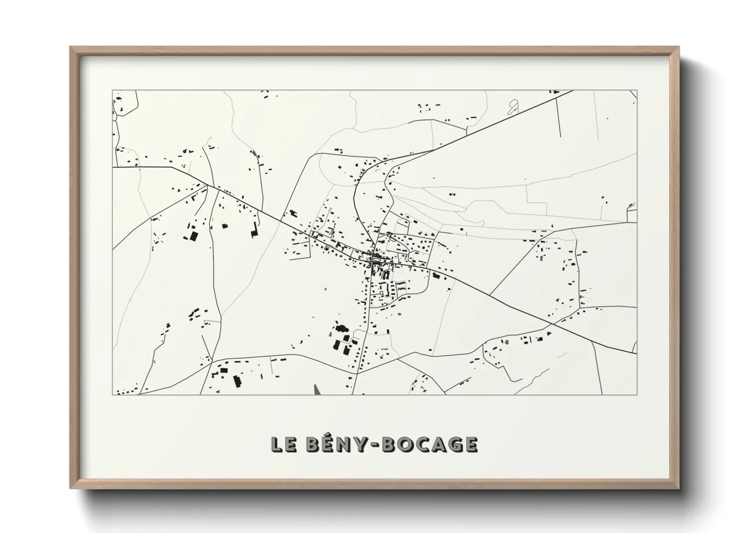 Une affiche de carte sur Le Bény-Bocage