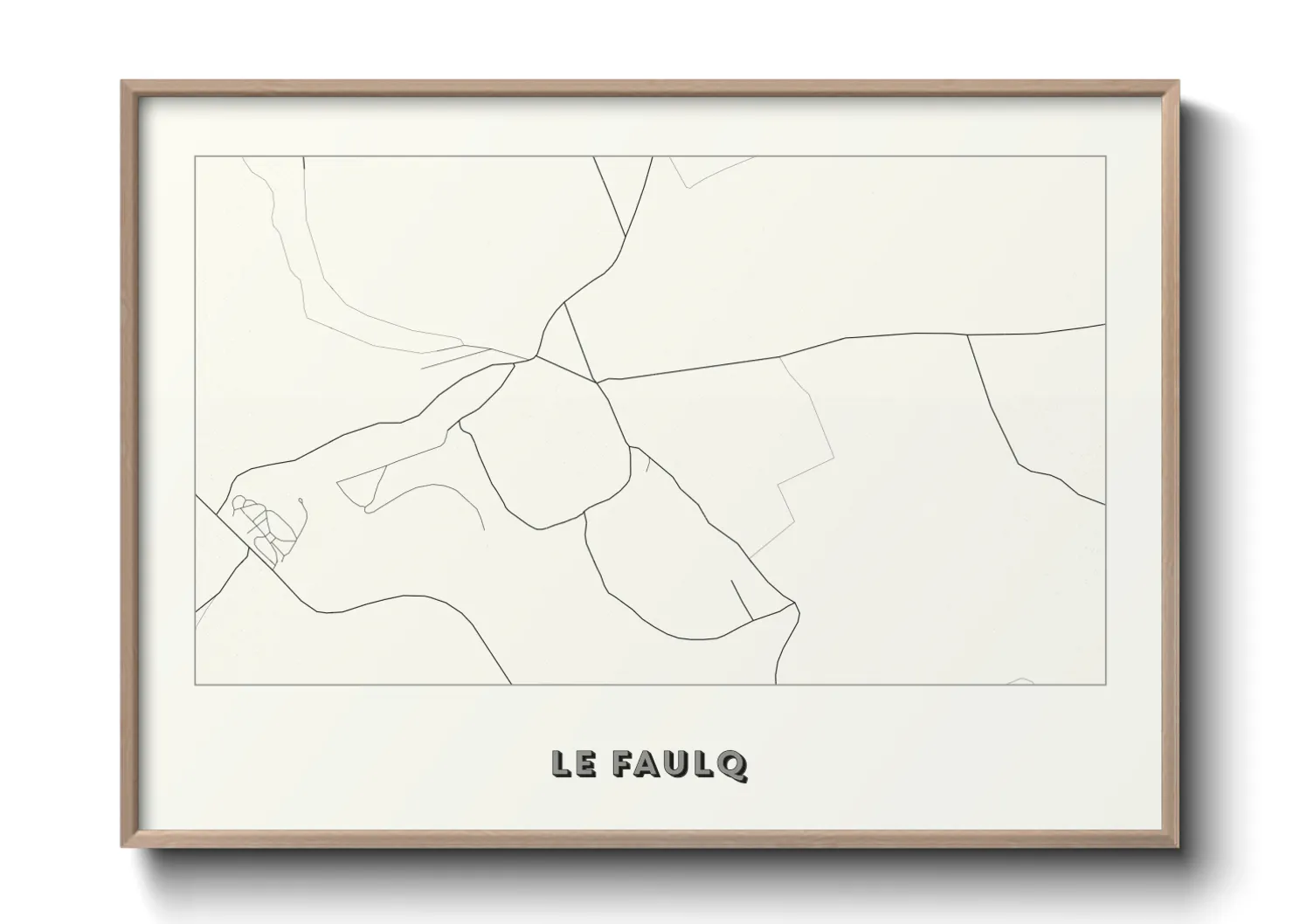 Une affiche de carte sur Le Faulq