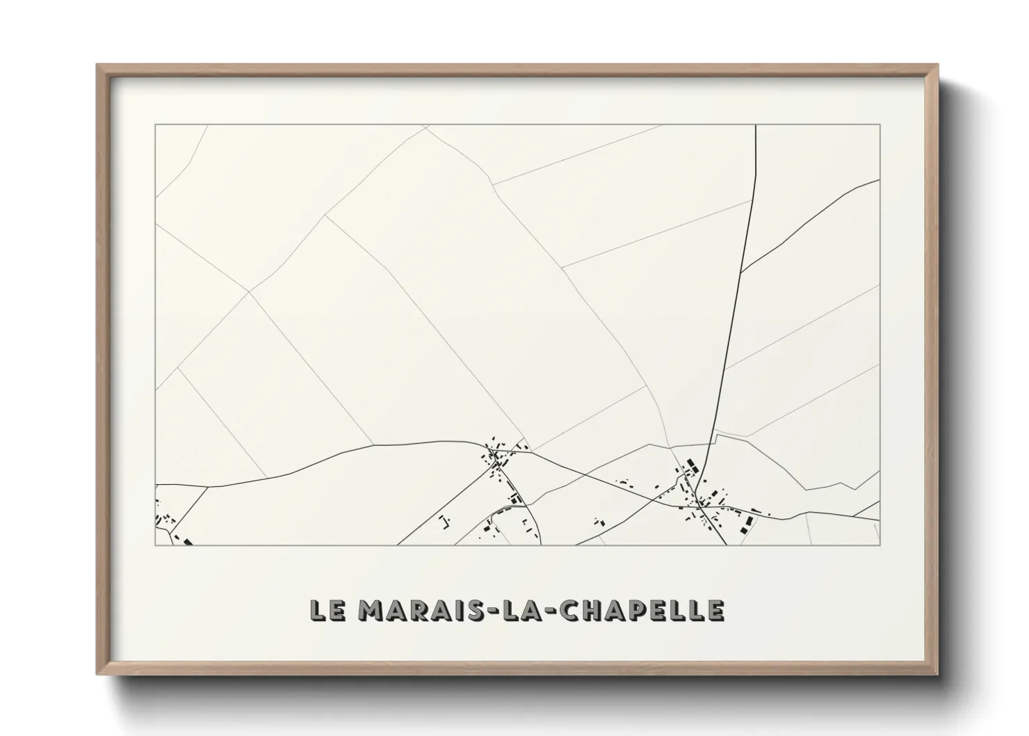 Une affiche de carte sur Le Marais-la-Chapelle