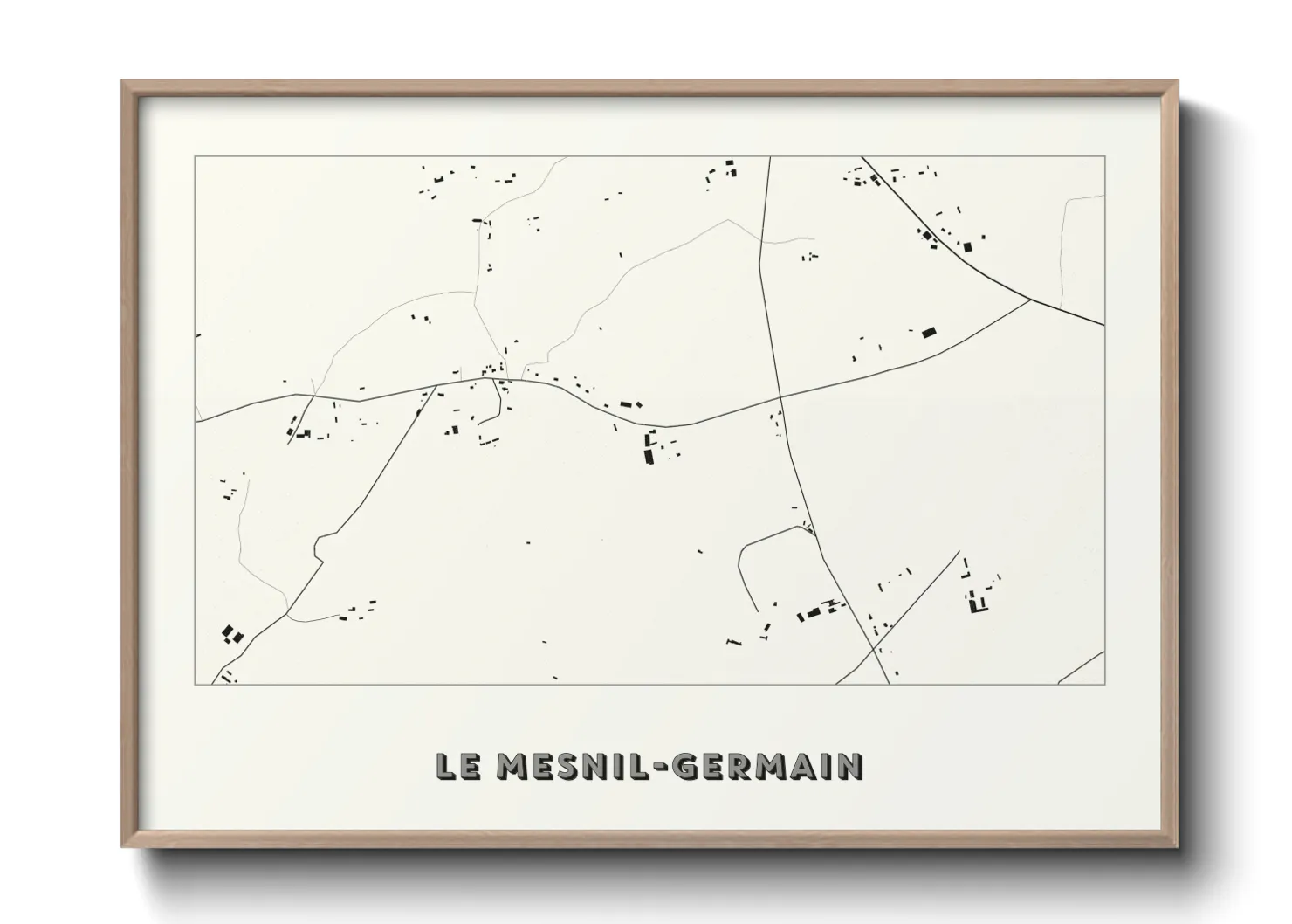 Une affiche de carte sur Le Mesnil-Germain