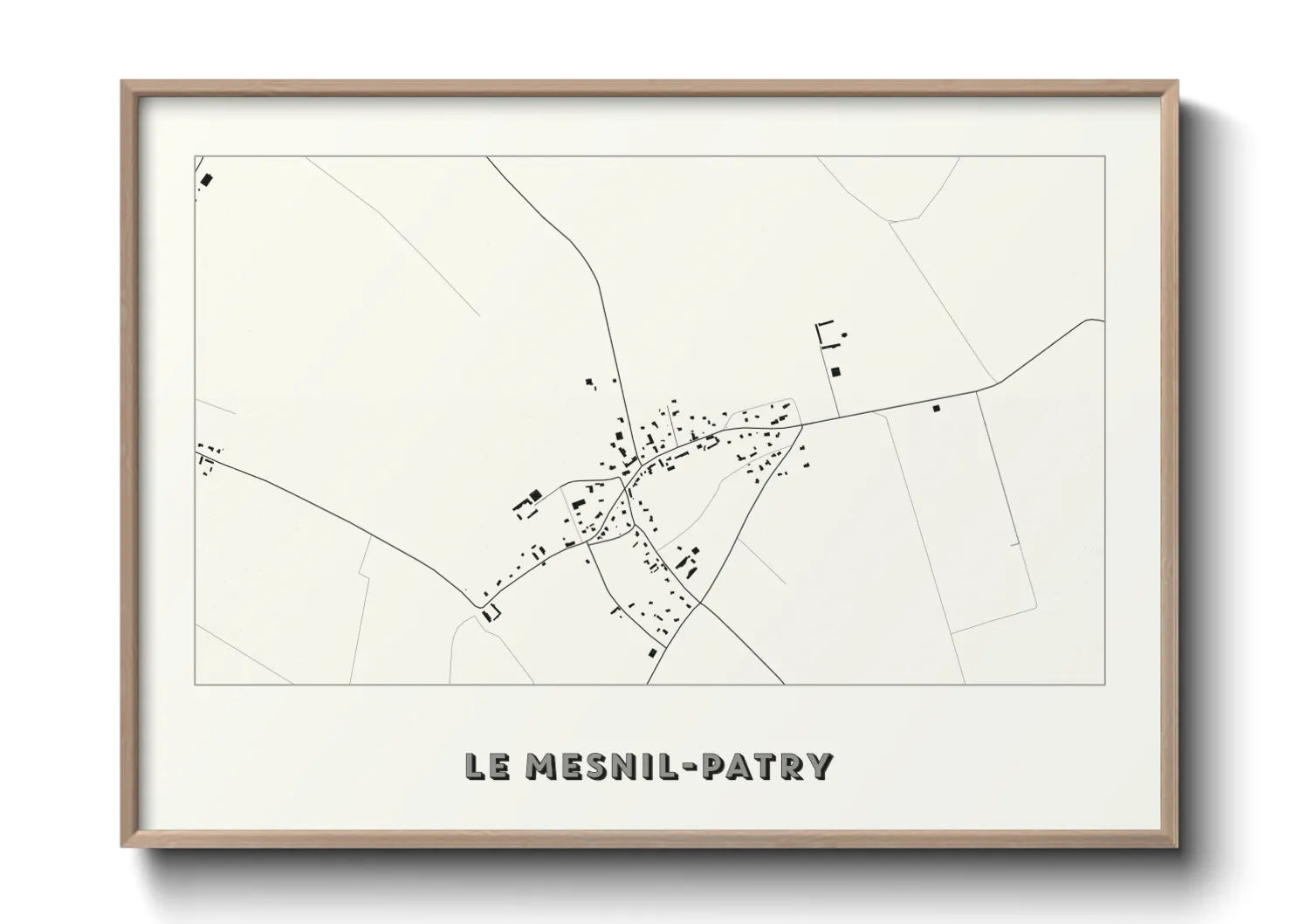 Une affiche de carte sur Le Mesnil-Patry