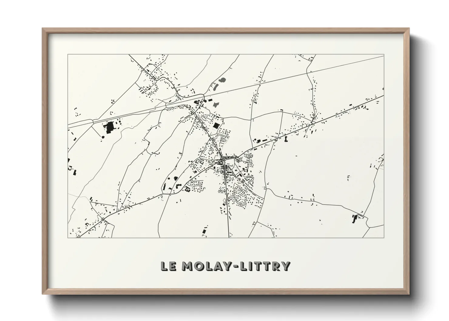 Une affiche de carte sur Le Molay-Littry