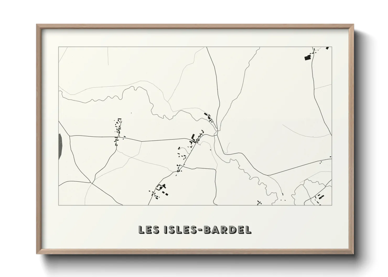 Une affiche de carte sur Les Isles-Bardel