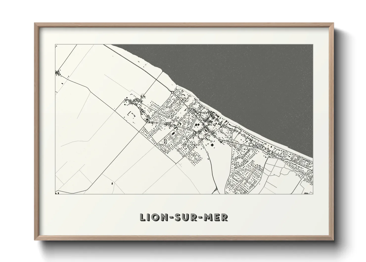 Une affiche de carte sur Lion-sur-Mer