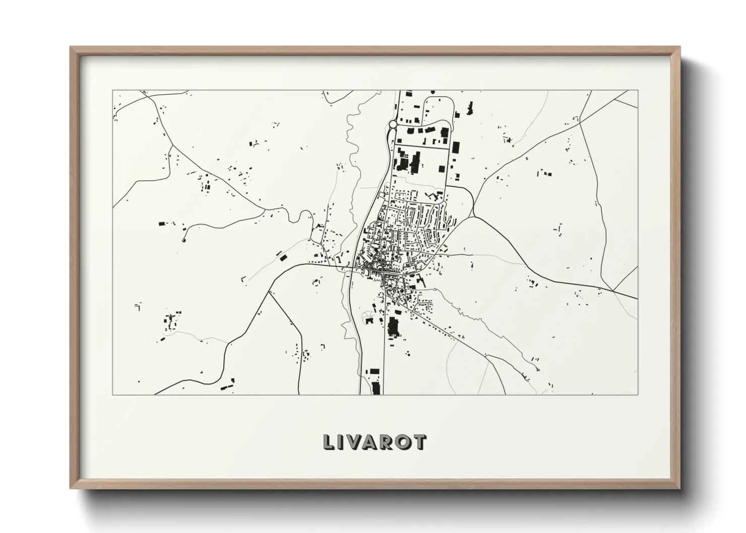 Une affiche de carte sur Livarot
