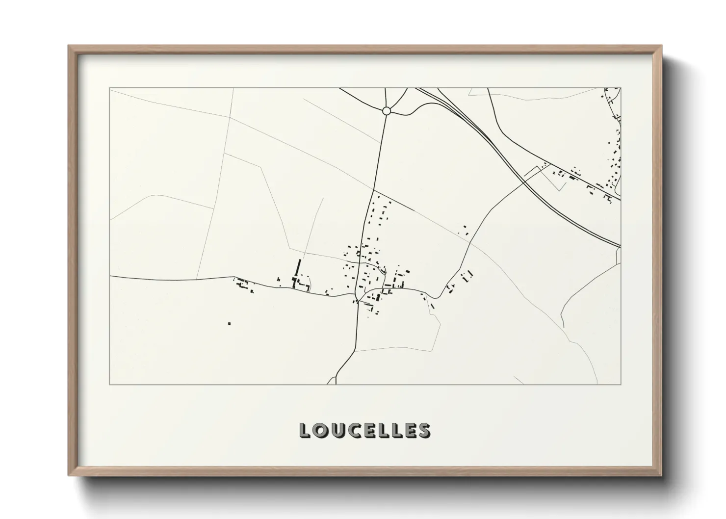Une affiche de carte sur Loucelles