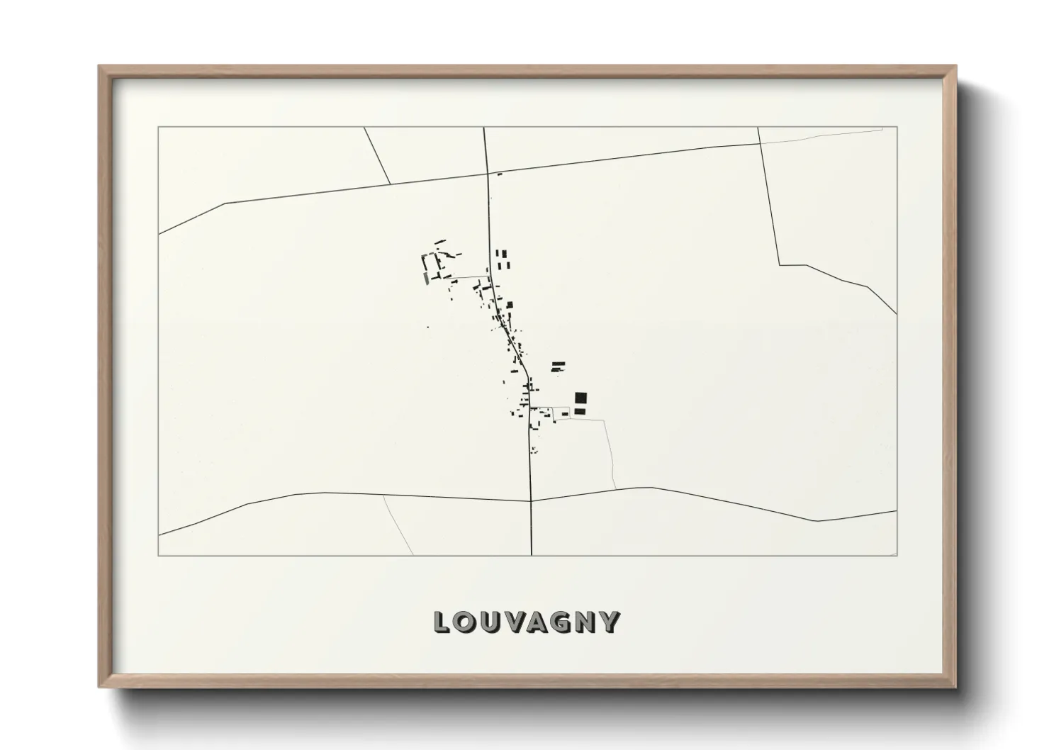 Une affiche de carte sur Louvagny