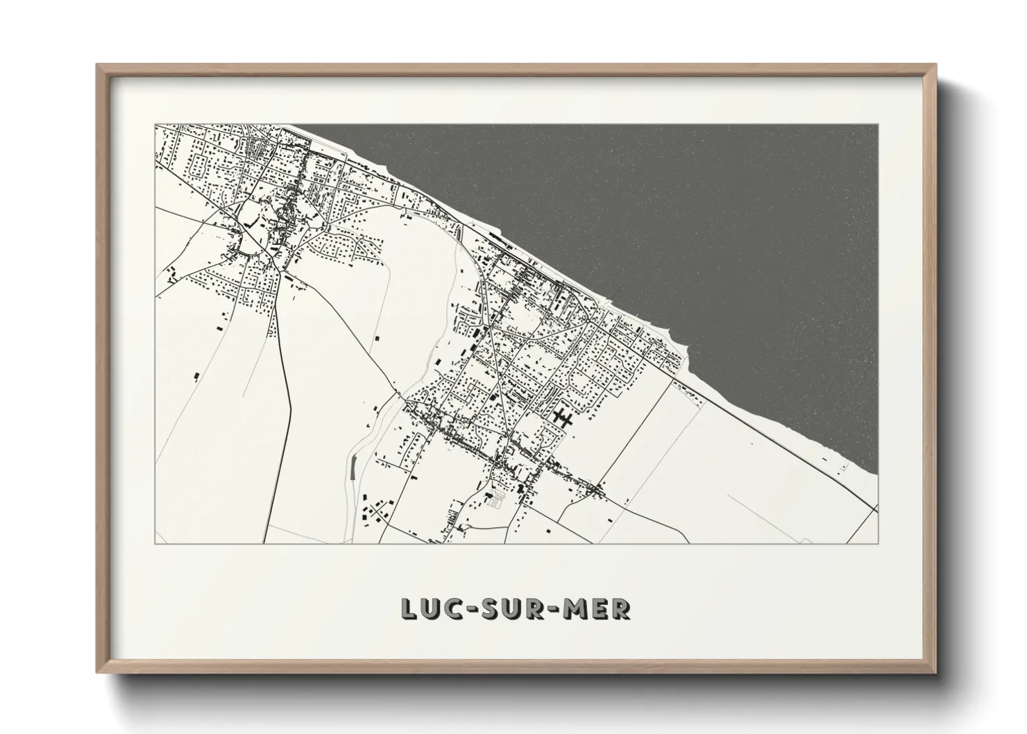 Une affiche de carte sur Luc-sur-Mer