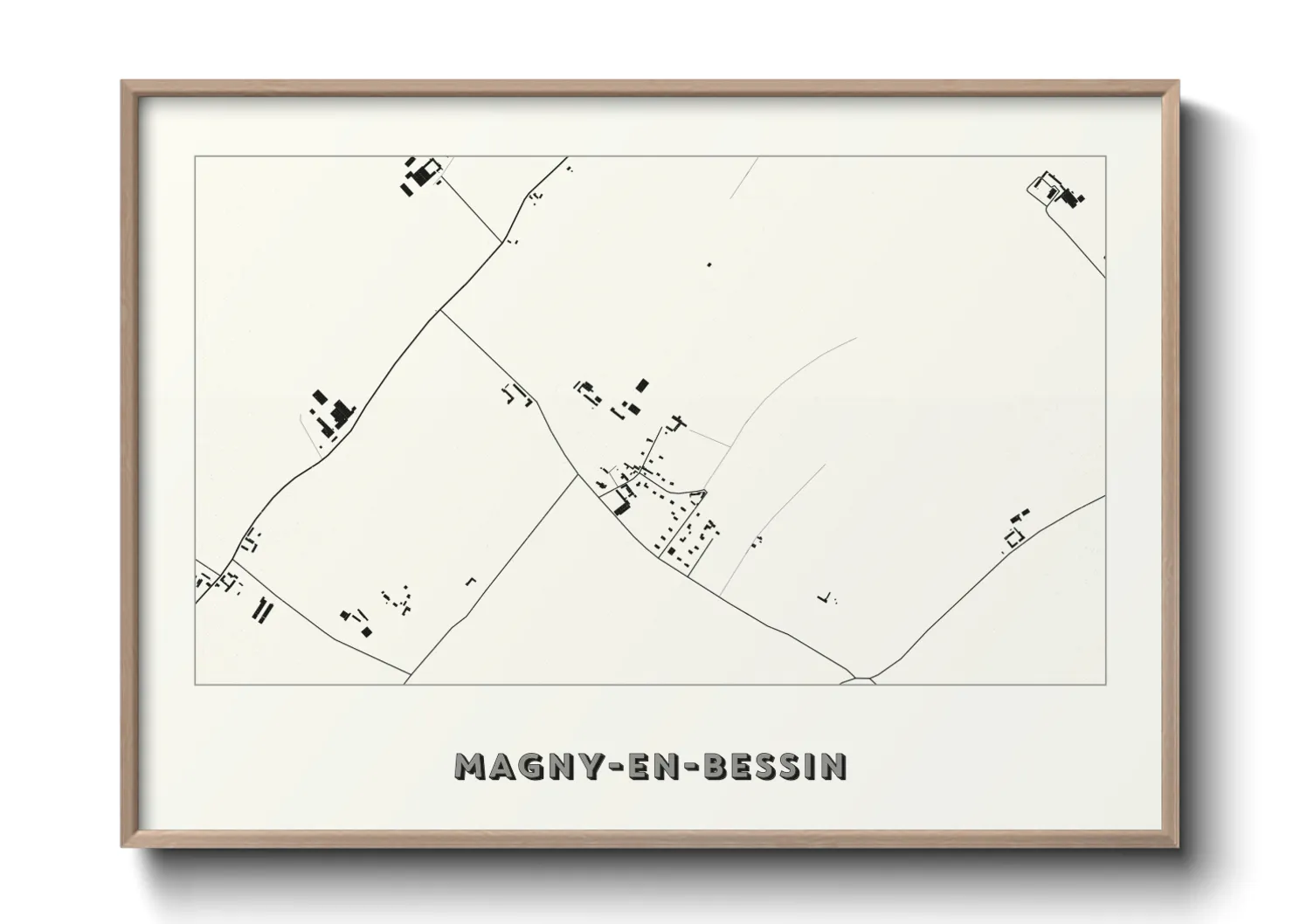 Une affiche de carte sur Magny-en-Bessin
