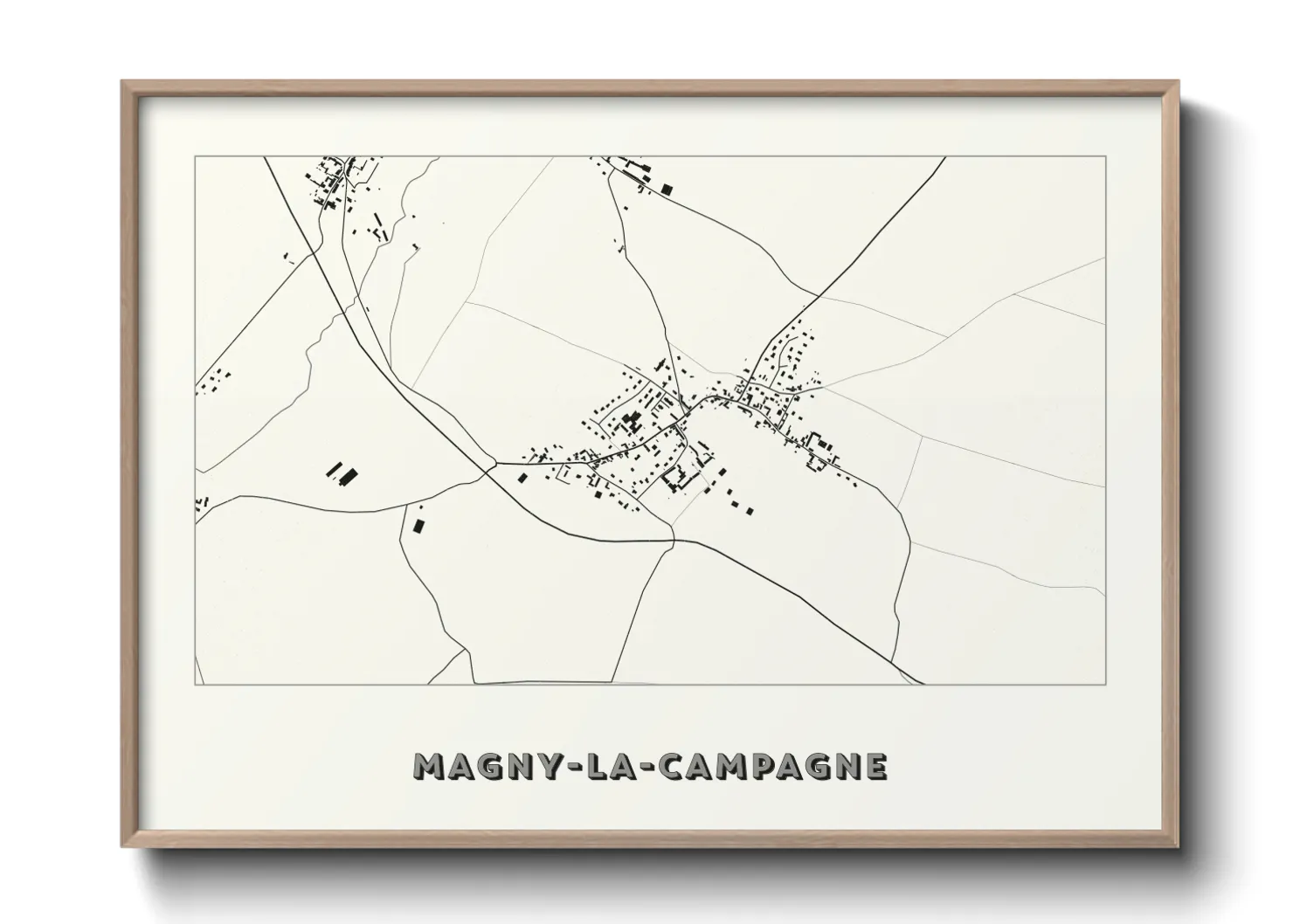 Une affiche de carte sur Magny-la-Campagne