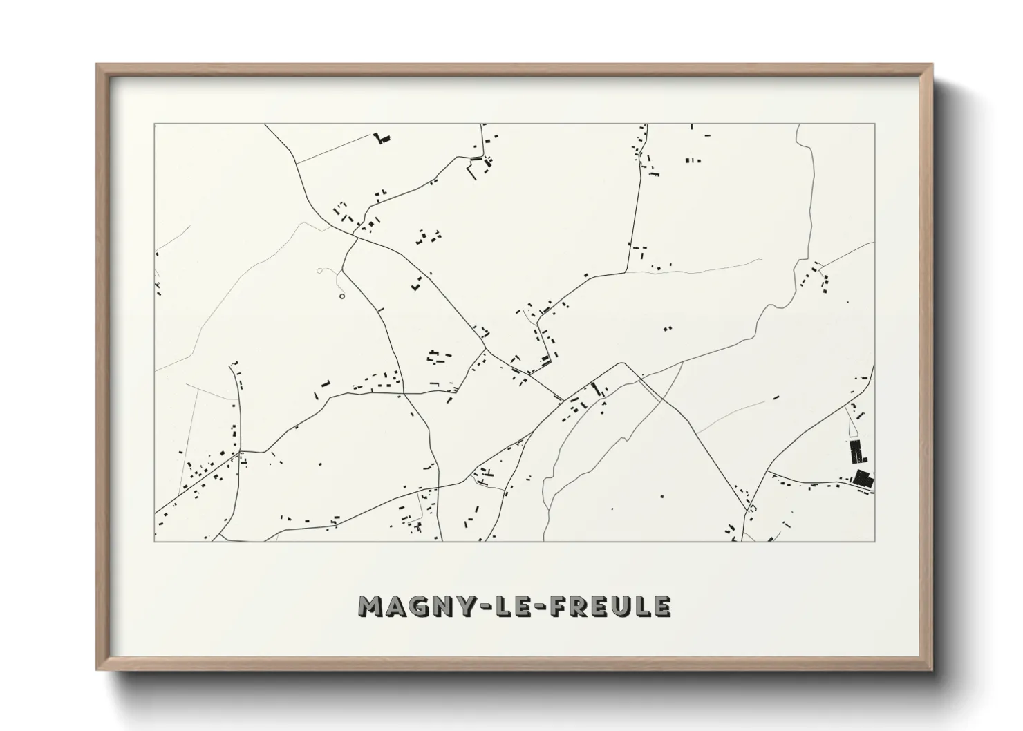 Une affiche de carte sur Magny-le-Freule