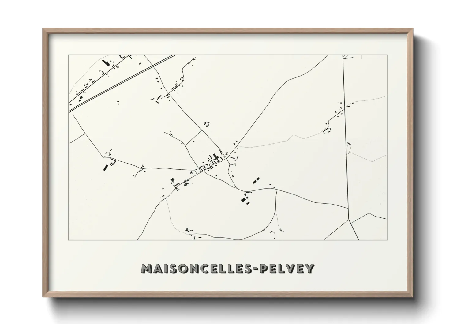 Une affiche de carte sur Maisoncelles-Pelvey