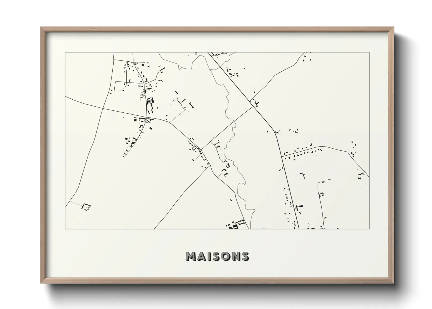 Une affiche de carte sur Maisons