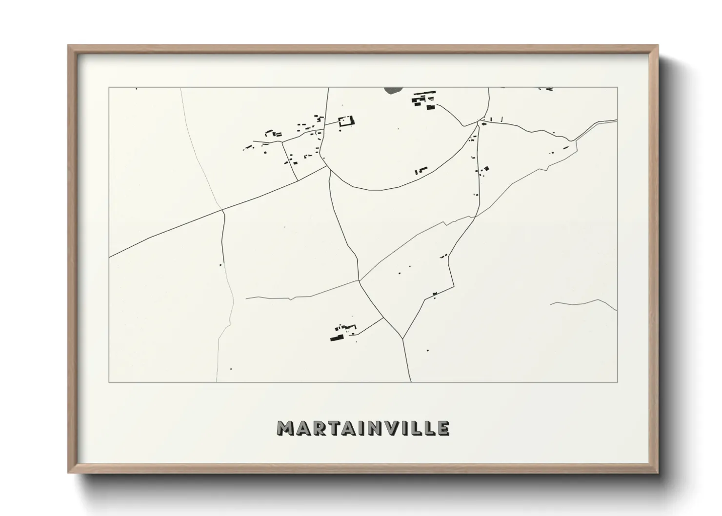 Une affiche de carte sur Martainville