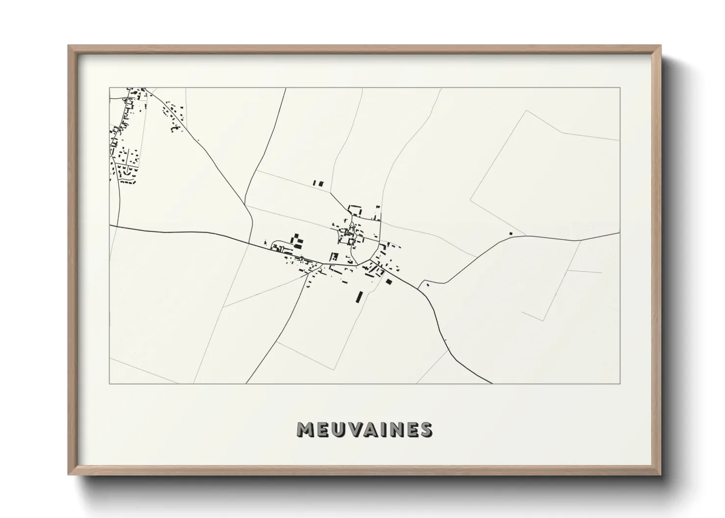 Une affiche de carte sur Meuvaines