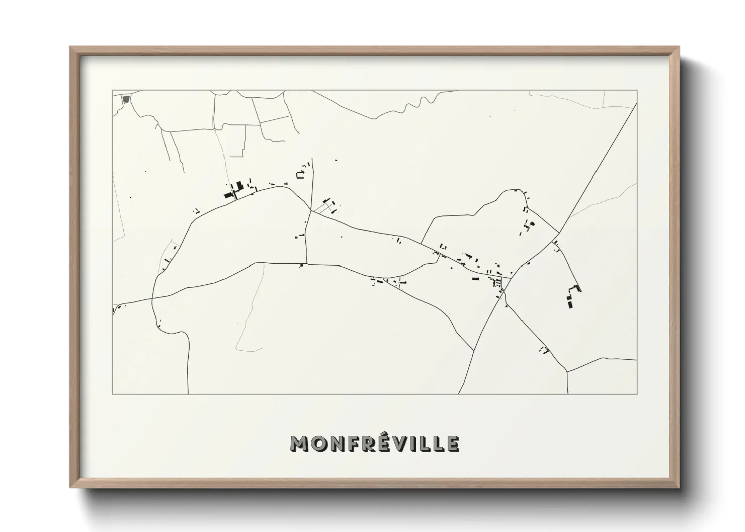 Une affiche de carte sur Monfréville