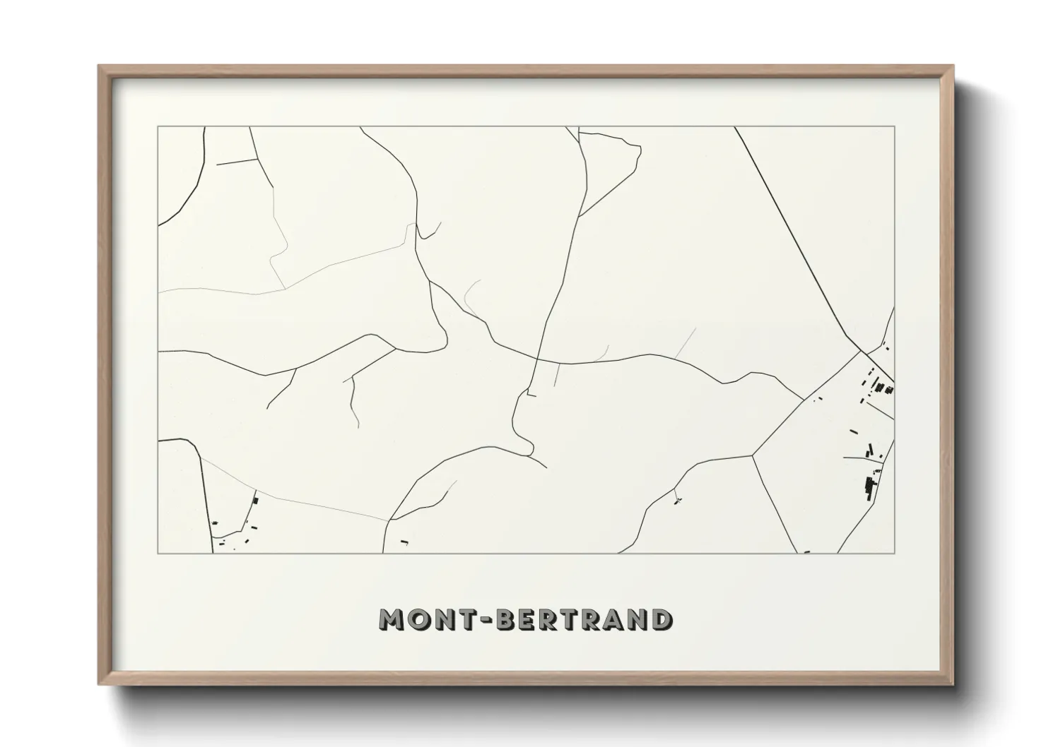 Une affiche de carte sur Mont-Bertrand