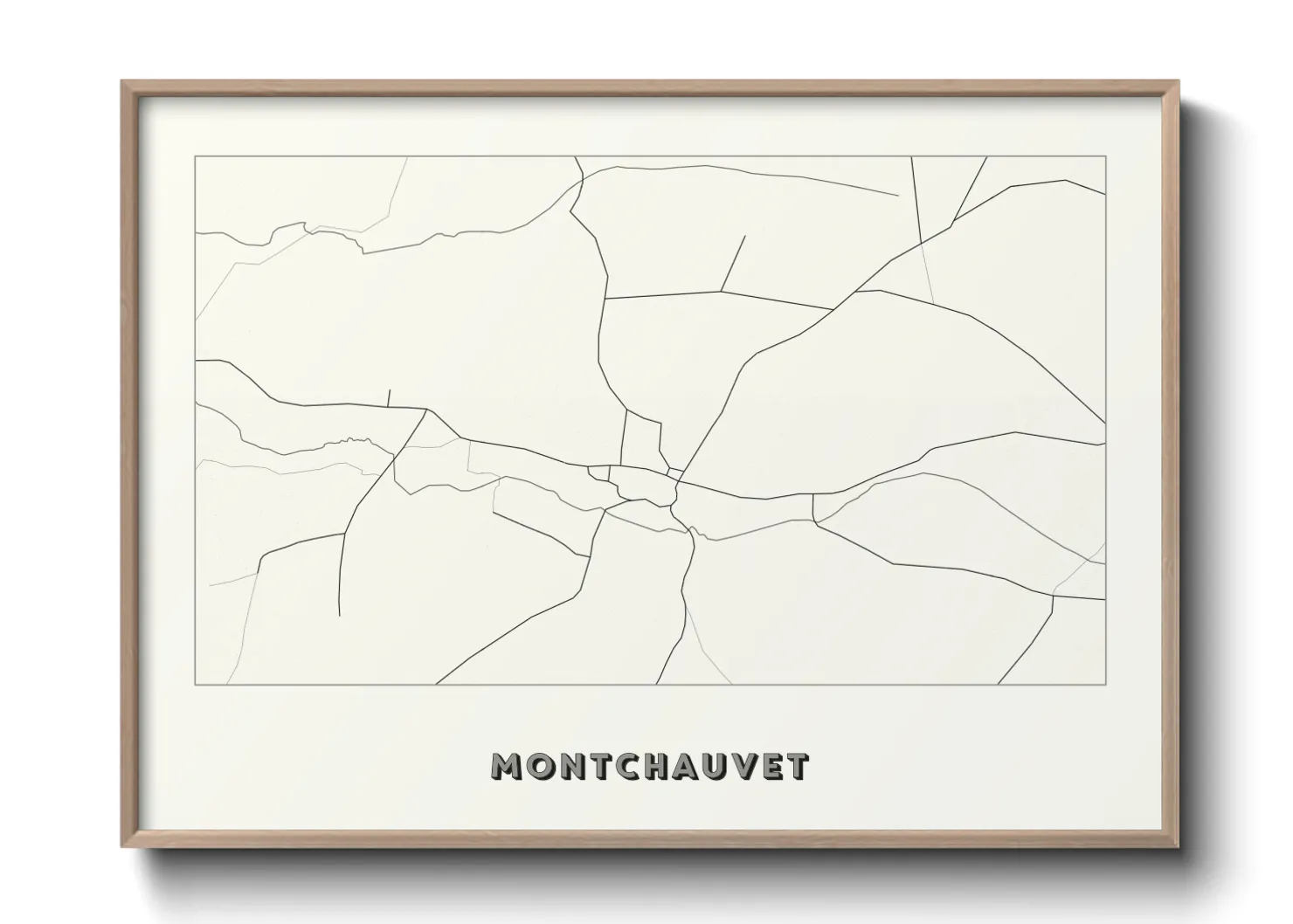 Une affiche de carte sur Montchauvet