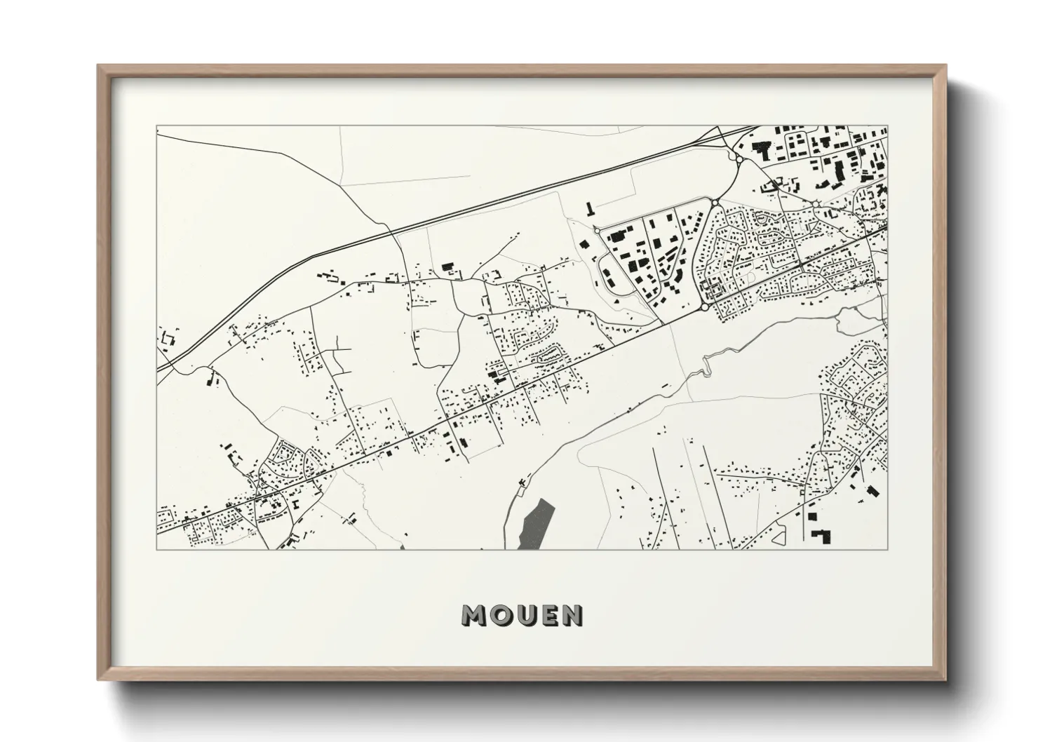 Une affiche de carte sur Mouen